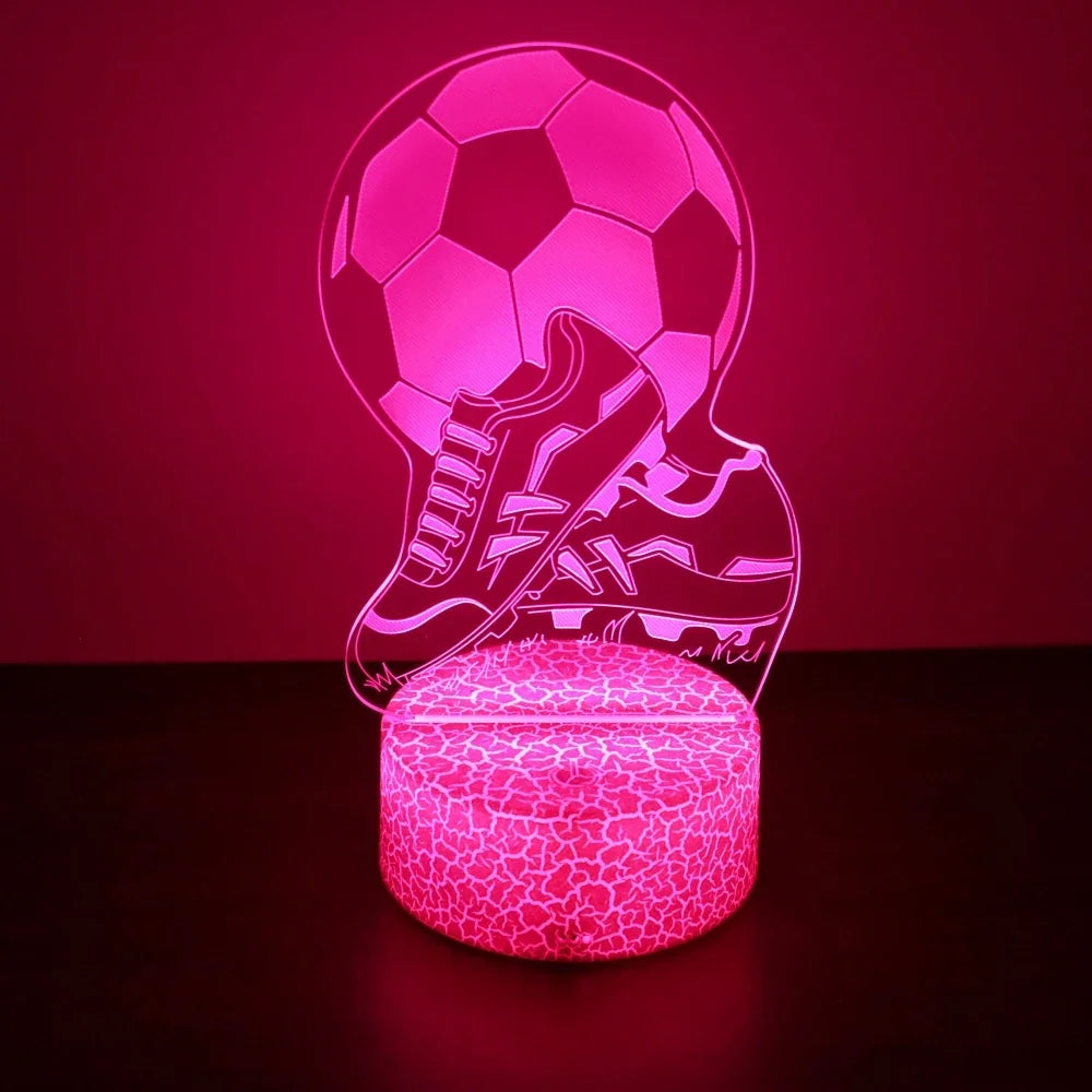 lampe led 3d manette jeu bleu vert violet jaune télécommande moderne