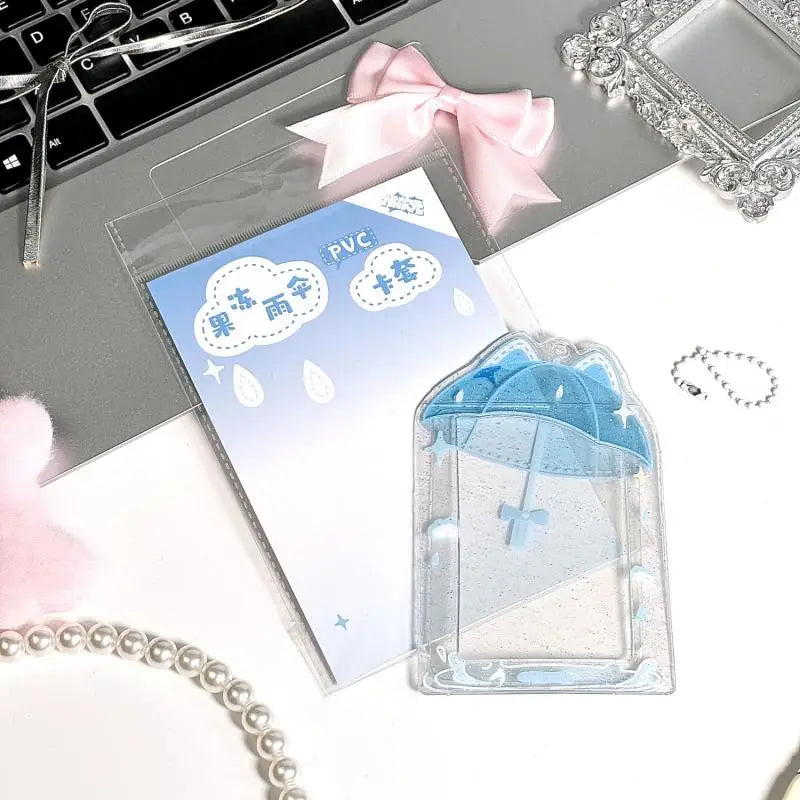 porte cartes transparent kawaii motifs animés couleurs vives chaines mignon personnages variés