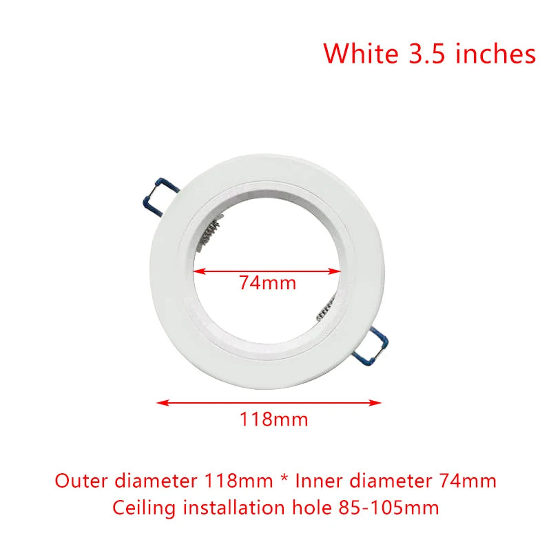 anneaux led blancs modernes flux lumineux faible éclairage