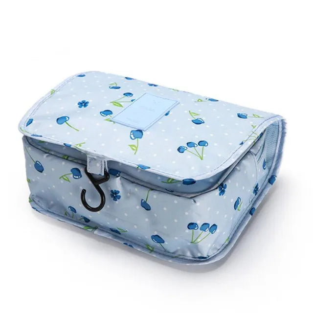 sac toilette voyage crochet suspension poignée rangement cosmétiques salle bain