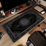 tapis souris moderne élégant noir géométrique antidérapant caoutchouc lisse 30x60cm 40x80cm 40x90cm