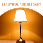 lampe table moderne abat jour beige cordon doré base métallique interrupteur fil électrique noir
