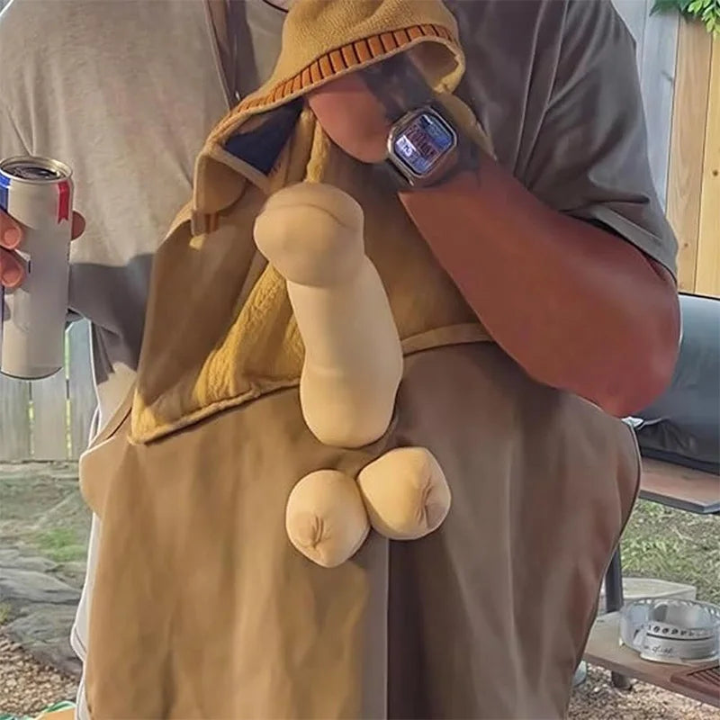 Tablier drôle homme porté en cuisine