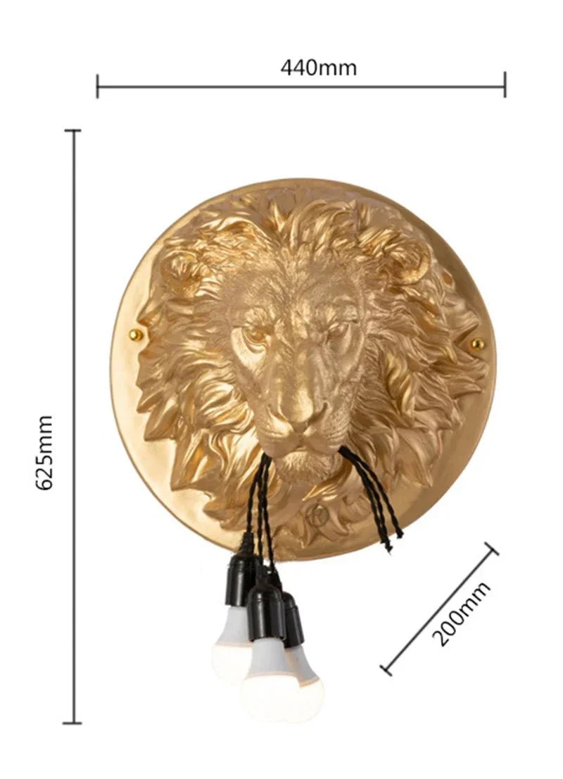 applique murale art deco sculpture animal ampoules led noir blanc vintage chambre salon étude