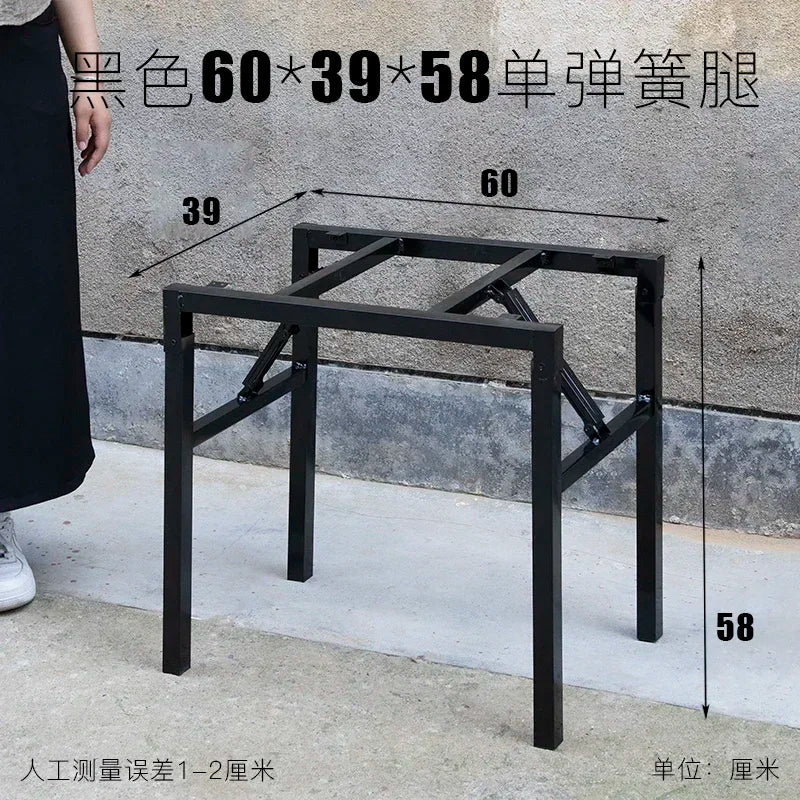 support table pliable métal noir robuste structure moderne pieds fer
