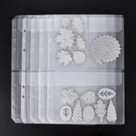 album scrapbooking pochettes transparentes anneaux métalliques rangement diy estampage modernes cartes imprimées plastique lisse