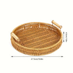 panier rotin tissé moderne poignées bois beige clair rangement cuisine chambre