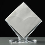 boîte serviettes transparente moderne plastique base plate amovible restaurant