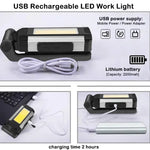lampe travail led rechargeable clips magnétiques 2200mAh usb moderne rouge noir