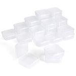 boîtes rangement transparentes modernes clips fermeture poignées 3.5cm 5.5cm bijoux pièces crafts
