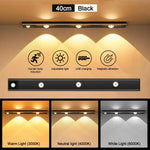 éclairage led sous cuisine veilleuse rechargeable blanc chaud moderne clips câbles mouvement sensoriel 20cm