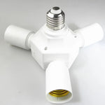 adaptateur led e27 blanc moderne vis splitter cable électrique fixations opaques