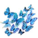 décoration murale papillons multicolores 3d aimants points adhésifs fête anniversaire mariage noël
