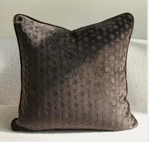 housse coussin décorative élégante marron motif géométrique moderne 100 polyester 45x45cm sofa