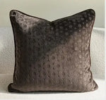 housse coussin décorative élégante marron motif géométrique moderne 100 polyester 45x45cm sofa