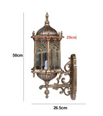 lampe murale gothique or noir vitraux transparents ornements sculptés cuisine chambre coucher entrée étude