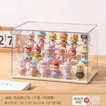 boîte rangement transparente réutilisable moderne organisateur jouets figurines divers cartoon capacité importante anti poussière