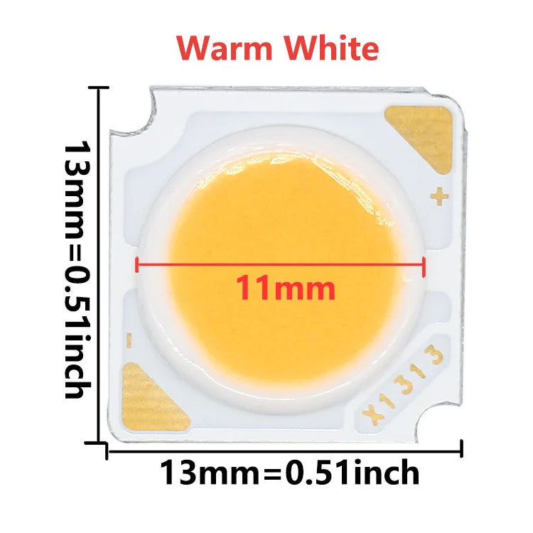 puce led cob 1313 carrée blanc naturel haute luminosité éclairage moderne haute qualité