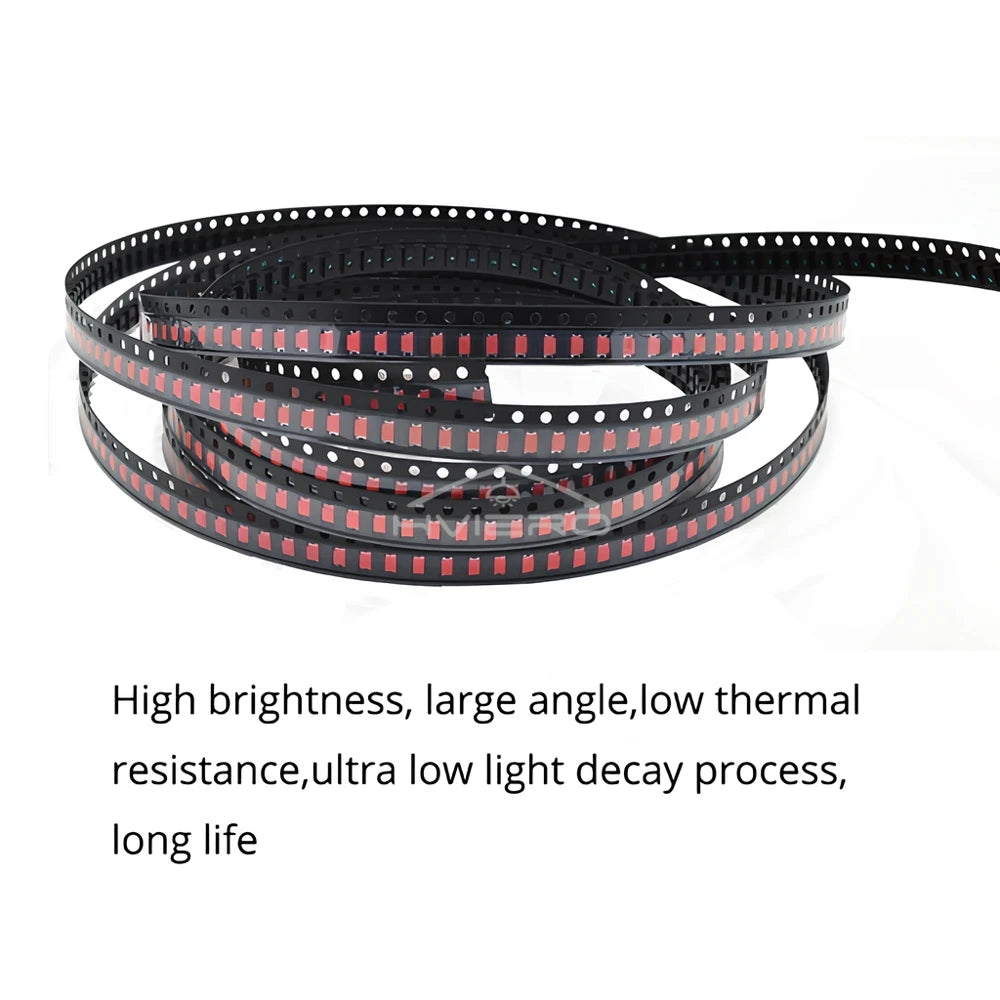diodes led super brillantes 1206 chipelettes rectangulaires jaune vert bleu rose violet blanc rouge