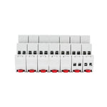interrupteur électrique blanc rouge moderne rail voyants lumineux ac dc 230v