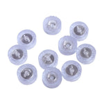 boutons modernes violet géométriques semi transparents 18mm 22mm 25mm 30mm