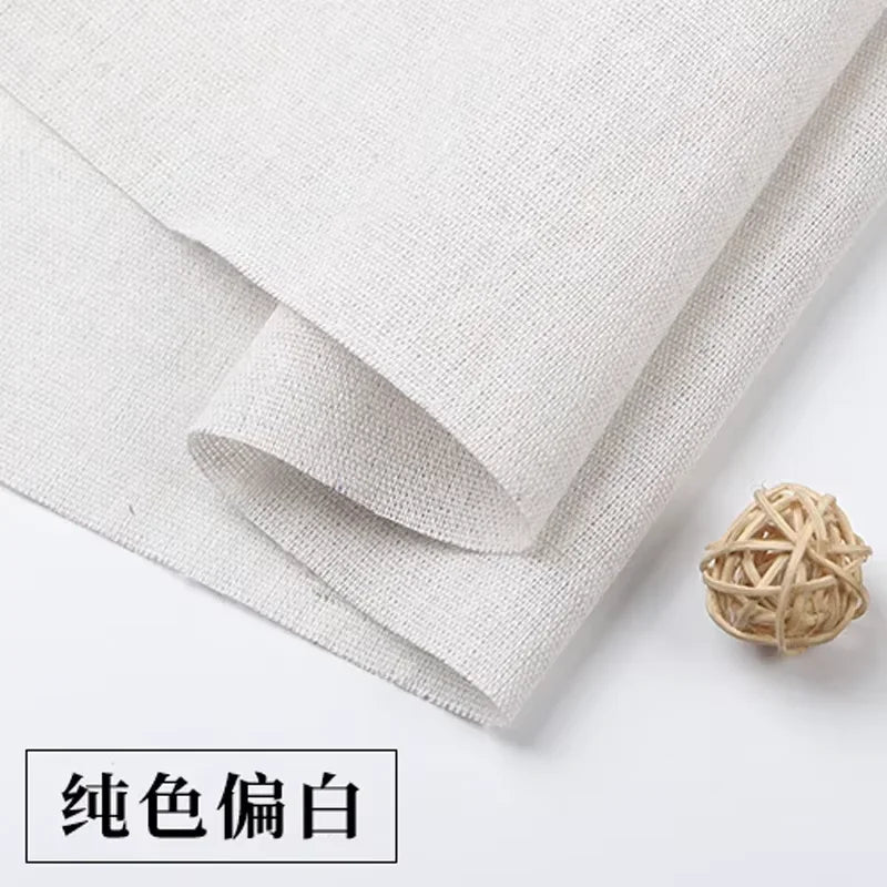 tissu coton lin 100x150cm 200x150cm 50x150cm naturel rustique résistant déchirure matériau bricolage