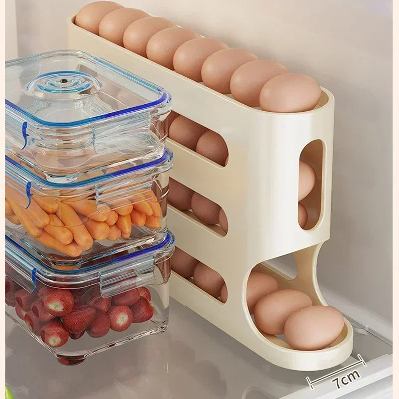 support œufs réutilisable plastique moderne beige clair grande capacité coulissante couches fixations invisibles