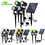 projecteur solaire led changeante ip65 étanche moderne noir matextérieur jardin fixepiquet