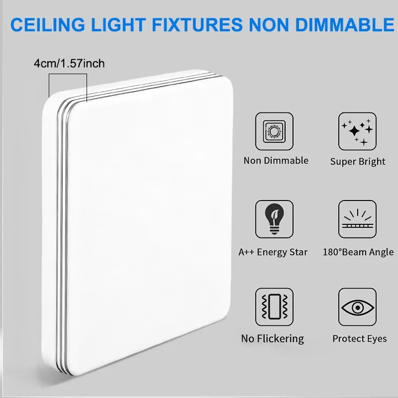 lampe carrée moderne blanc mat clips led facile chambre salon