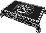 nappe réutilisable géométrique moderne noire blanche table fête