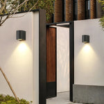 applique murale led impermeable ip65 contemporaine 5w noir fixations murales aluminium