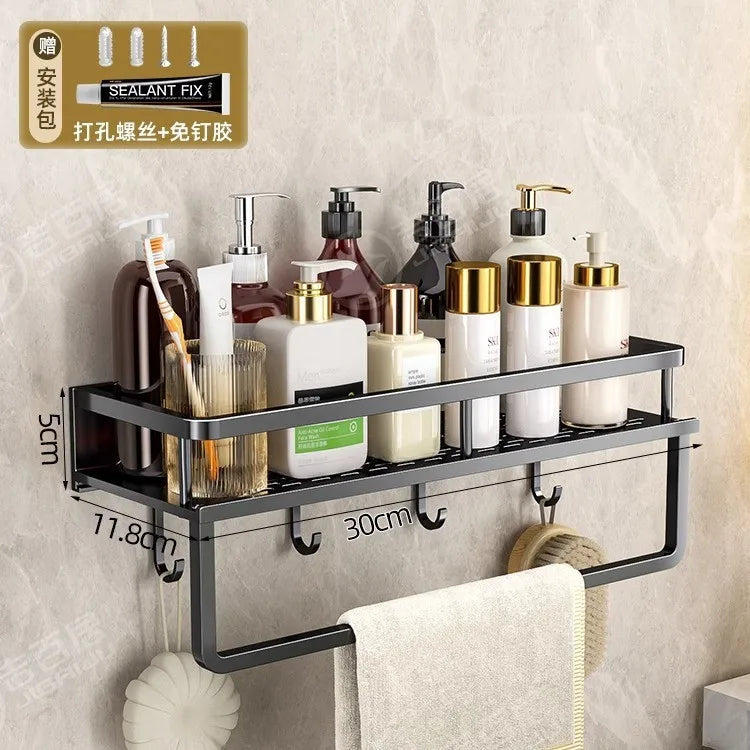 étagère murale moderne grille ventilation clip fixation salle bain cuisine organisation couleur beige claire