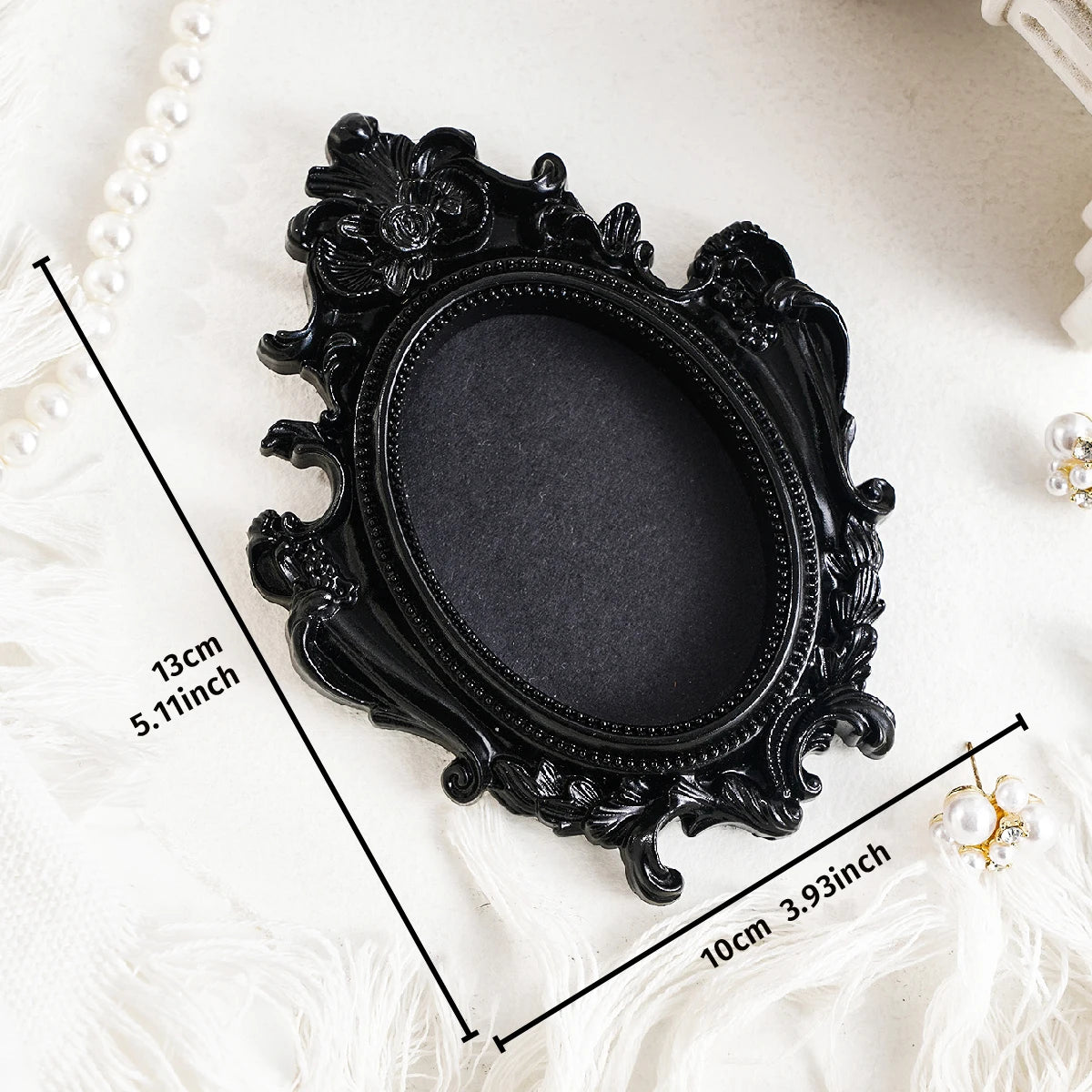 cadre decoratif noir baroque resine mural classique ornements decor maison tridimensionnel moderne