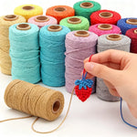 fil coton multicolore texturé naturel 100m 2mm enduit crafts sacs vêtements textiles maison