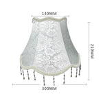 abat jour tissu floral broderie franges beige luxe décoration lampe table murale moderne