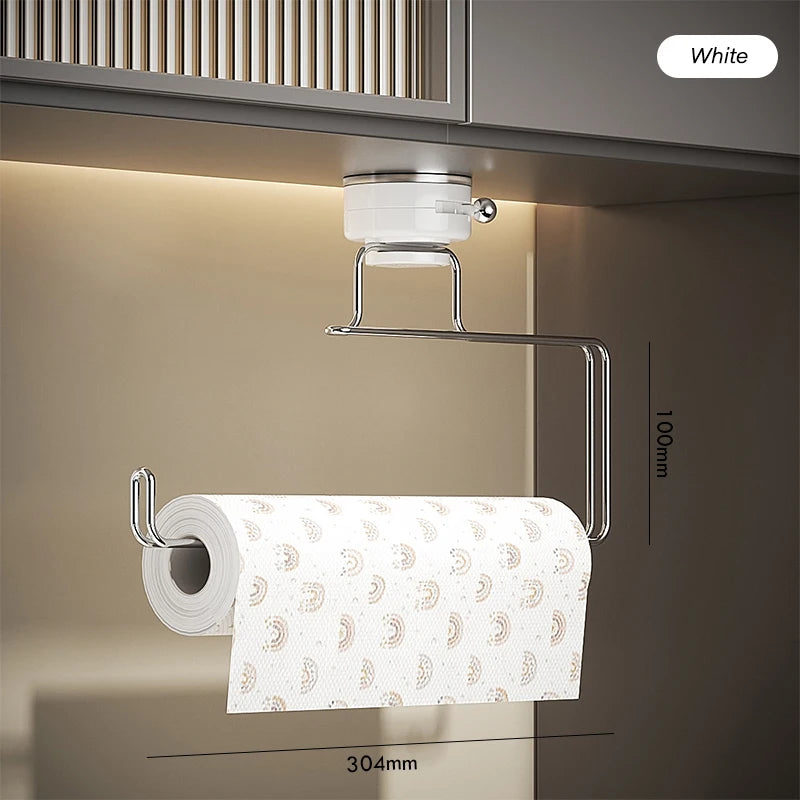 porte serviettes ventouse acier inoxydable transparent moderne crème noir géométrique cuisine rangement minimaliste