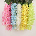 guirlande florale artificielle 12 pièces couleurs multiples décoration intérieure mariage romantique cascade fleurs vertes