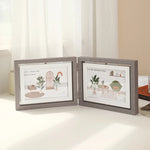 cadre photo rotatif double face moderne minimaliste multi photo gris imitation bois horizontal vertical