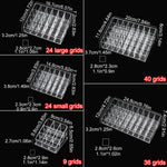 présentoir transparent moderne 24 grilles petites grandes 36 40 rouges lèvres acrylique minimaliste rechargeable