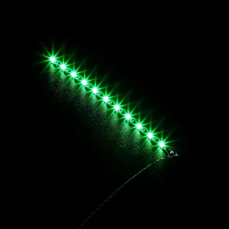 ruban led 14lumieres rouge vert bleu blanc moderne clips fixation 15cm 22cm 11cm