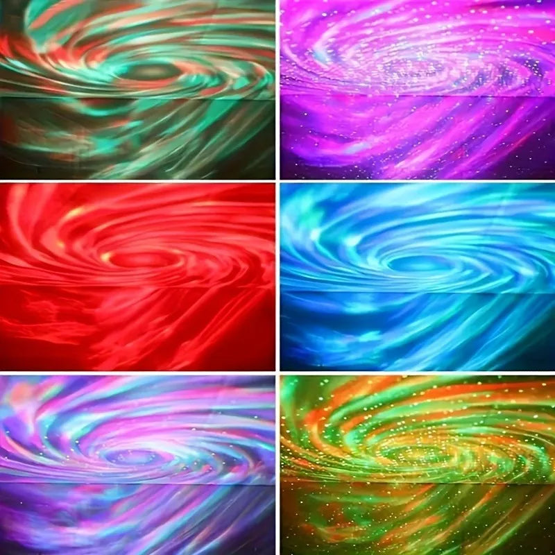 projecteur étoiles bleu violet rose ambiant spirales étoiles moderne usb multicolore télécommande chambre fête