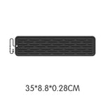 tapis drainage silicone gris moderne rainuré clips fixation cuisine vaisselle