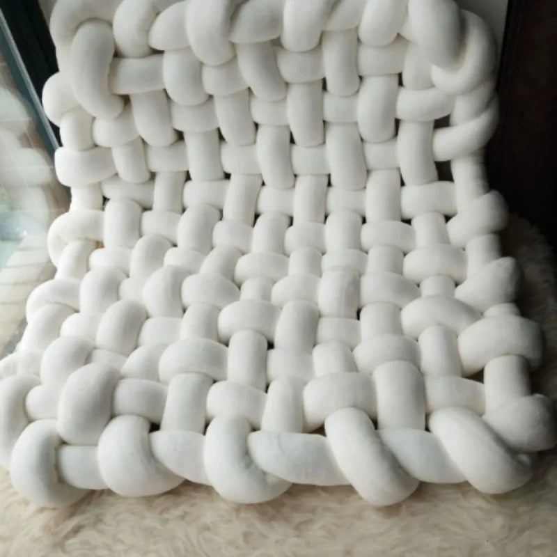 tapis jeu coton blanc rose motif géométrique moderne doux bébé