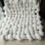 tapis jeu coton blanc rose motif géométrique moderne doux bébé