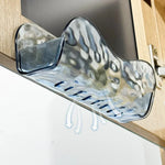 support rangement mural étuis lunettes jaune bleu translucides marbré moderne adhésif lunettes noires plastique