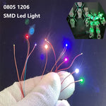 lot dix diodes led smd miniatures fils maquette ferroviaire bricolage électronique