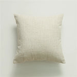 coussin carré moderne motif plante couleur verte jaune rose gris tissu lin opaque décoration