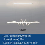 suspension lumineuse moderne minimaliste noir blanc doré ondulé réglable dimmable chambre salon étude
