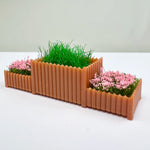 miniature jardin fleurs artificielles potées orange vert blanc rose rouge réalisteextérieur diorama accessoire