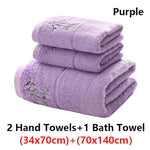 serviettes bambou brodées vert violet rose blanc classiques absorbantes maison